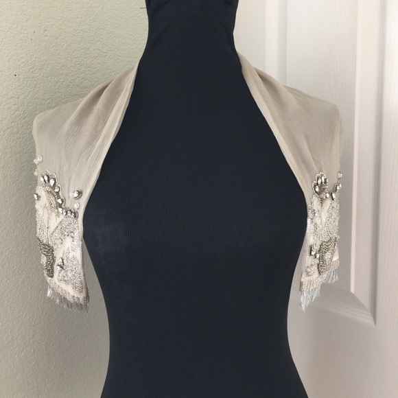 🚫SOLD🚫 Dries Van Noten • Silk Bead Embellished Bib Scarf - Picture 6 of 8